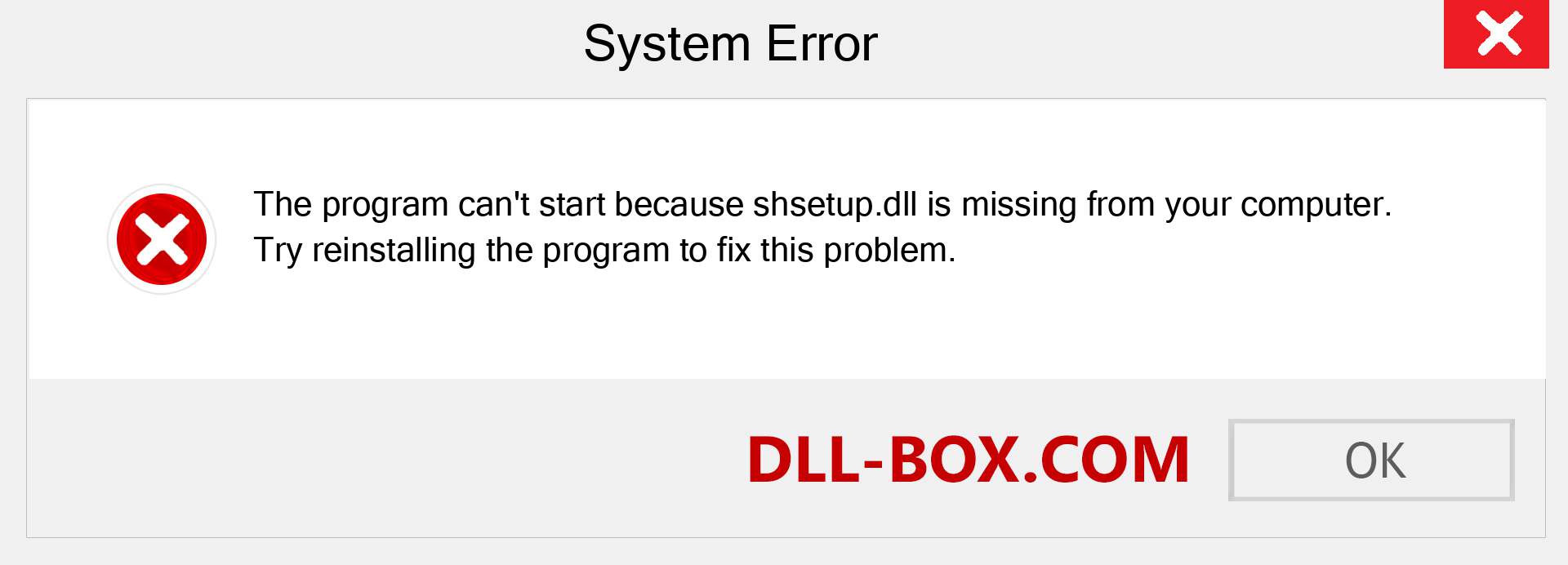  shsetup.dll file is missing?. Download for Windows 7, 8, 10 - Fix  shsetup dll Missing Error on Windows, photos, images